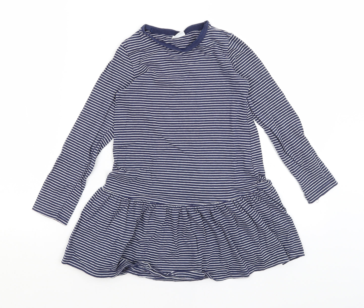F&F Girls Blue Striped  Mermaid  Size 6-7 Years