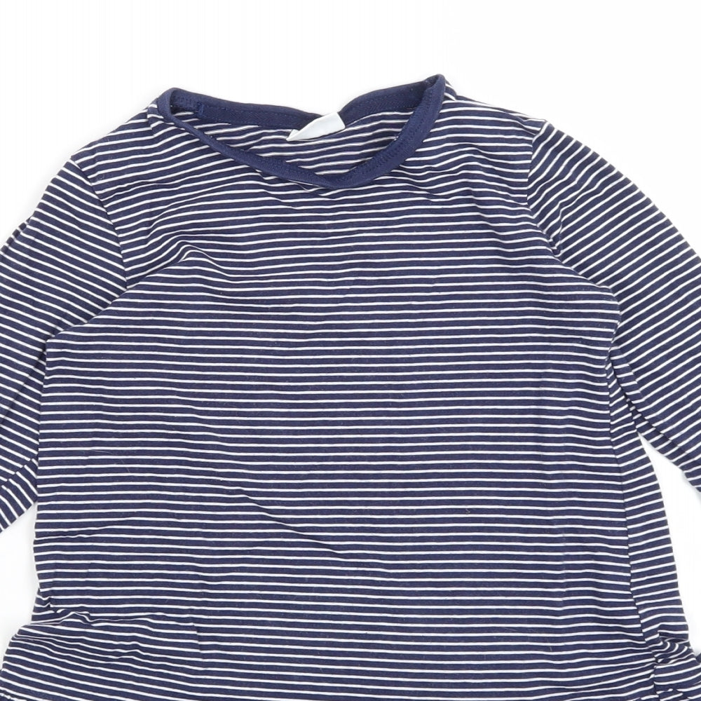 F&F Girls Blue Striped  Mermaid  Size 6-7 Years