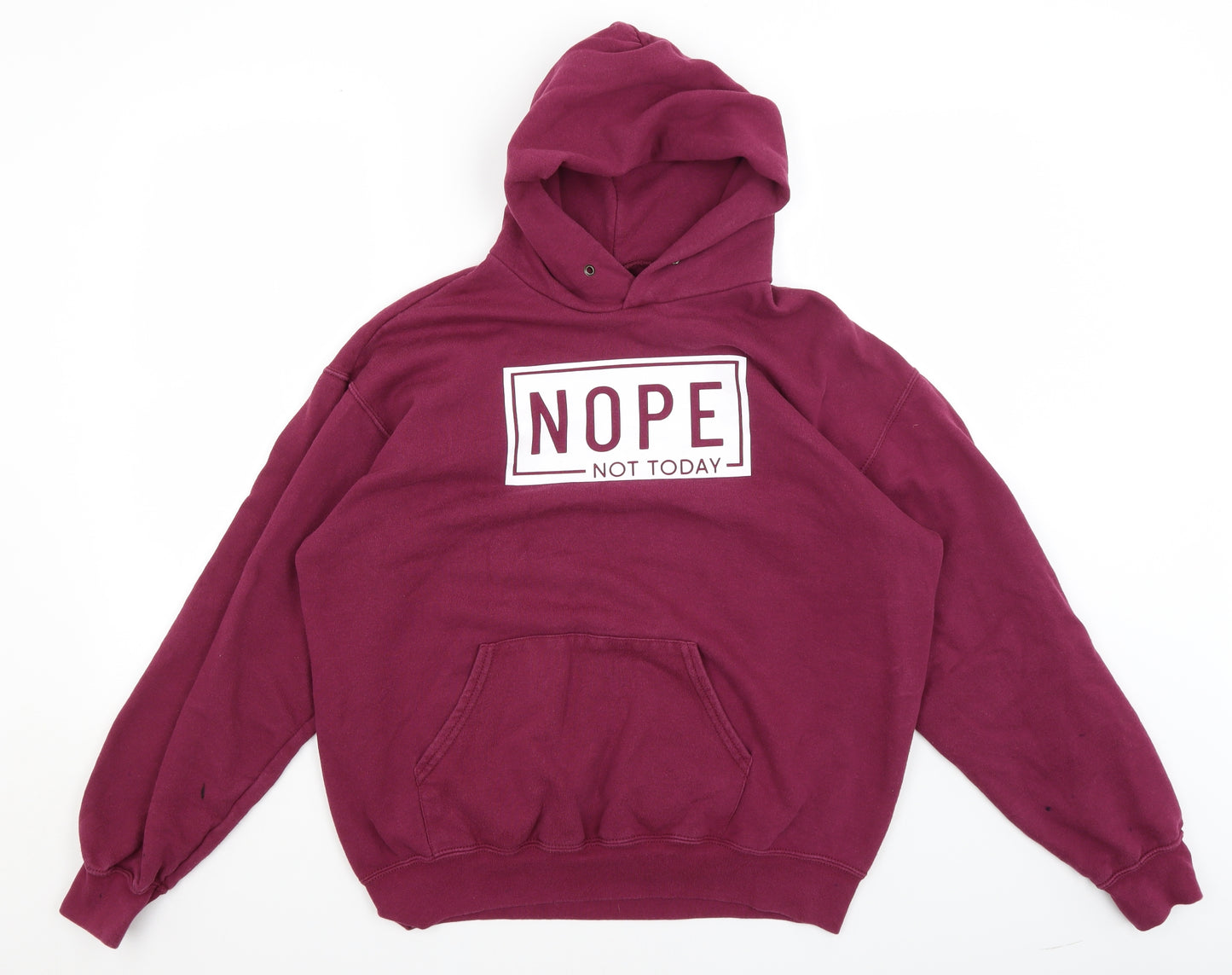 Fruit of the Loom Womens Purple   Pullover Hoodie Size L  - Not Today