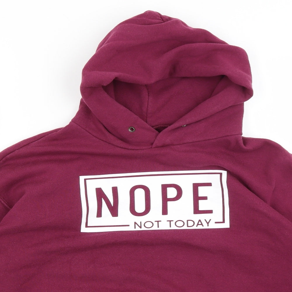 Fruit of the Loom Womens Purple   Pullover Hoodie Size L  - Not Today