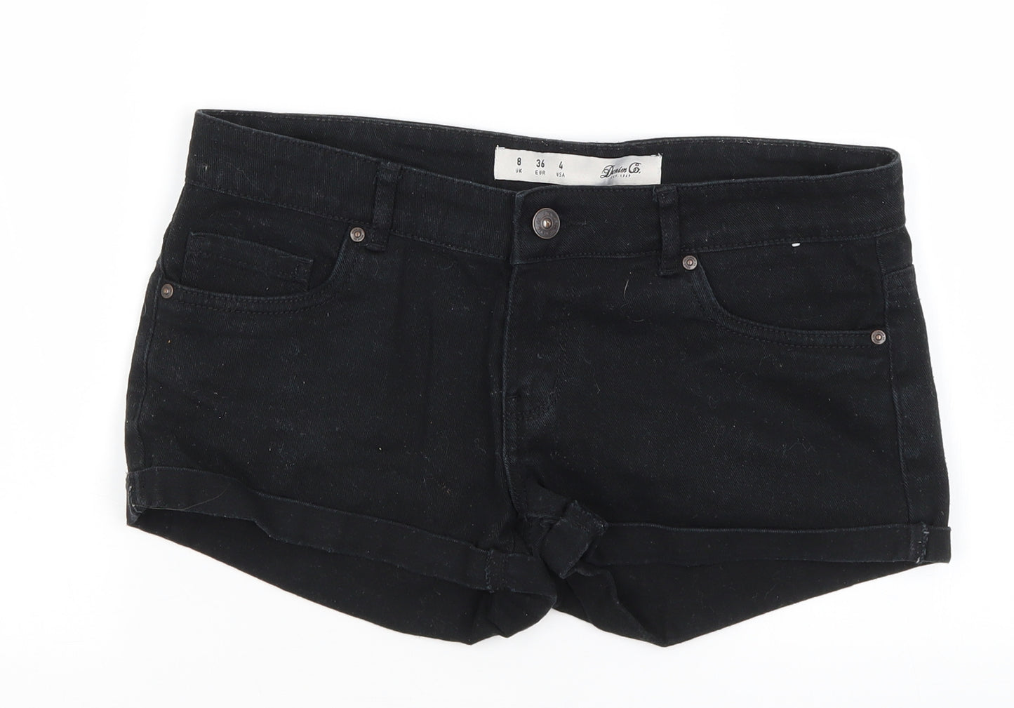 Denim Co Womens Black   Hot Pants Shorts Size 8
