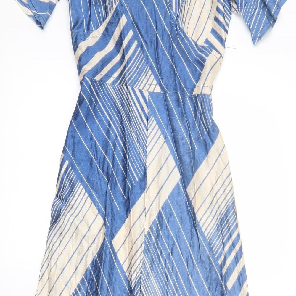 C&A Womens Blue Striped  Maxi  Size 10