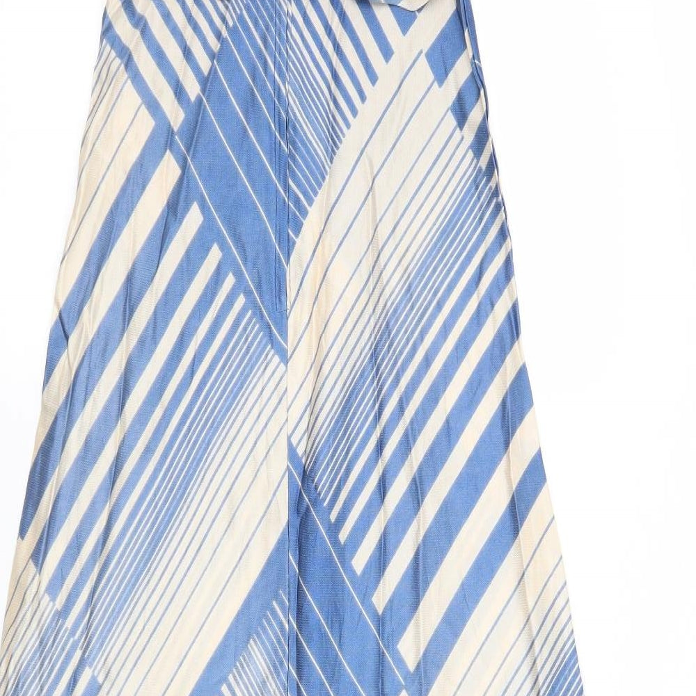 C&A Womens Blue Striped  Maxi  Size 10