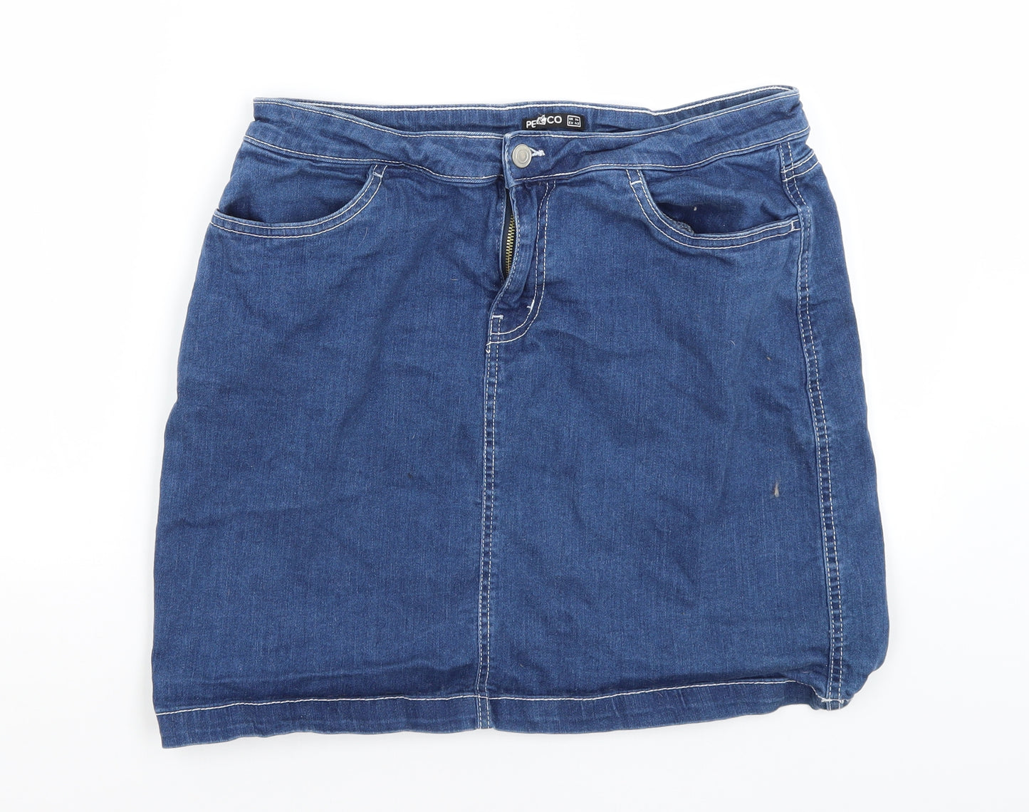Pep & Co Womens Blue   A-Line Skirt Size 14