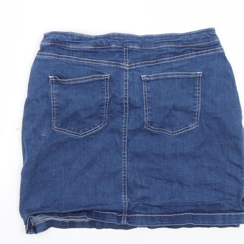 Pep & Co Womens Blue   A-Line Skirt Size 14