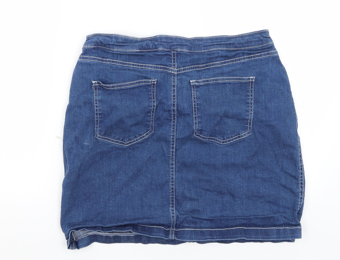 Pep & Co Womens Blue   A-Line Skirt Size 14