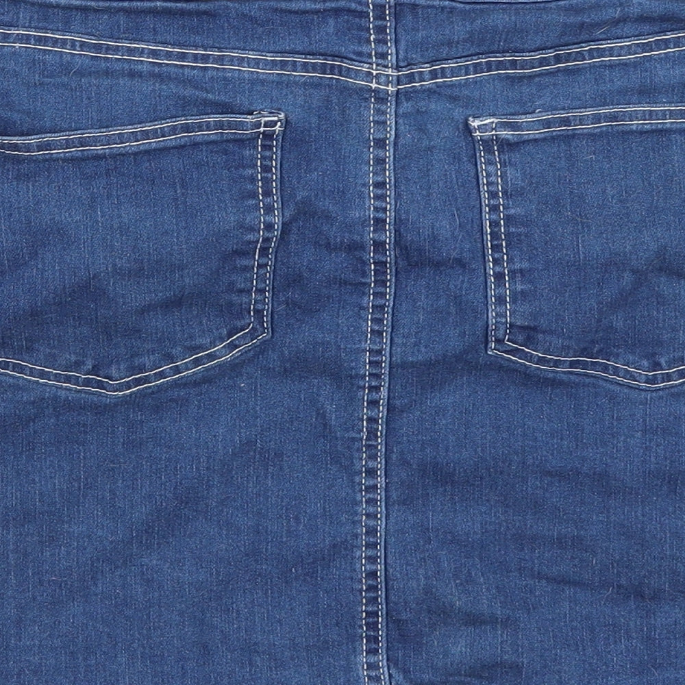 Pep & Co Womens Blue   A-Line Skirt Size 14