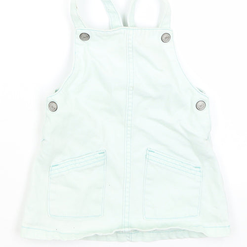 F&F Baby Blue   Pinafore/Dungaree Dress  Size 9-12 Months