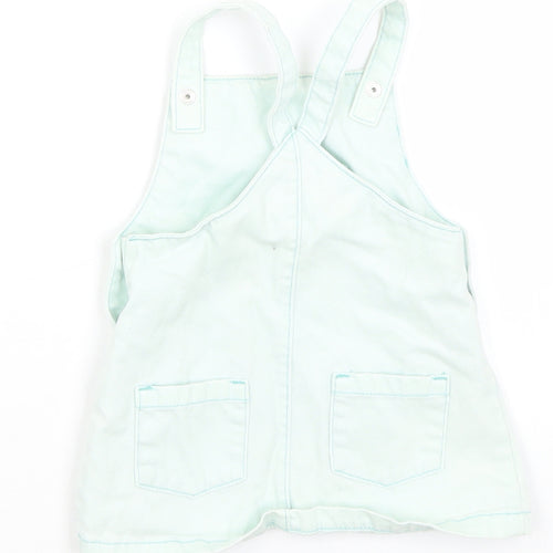 F&F Baby Blue   Pinafore/Dungaree Dress  Size 9-12 Months