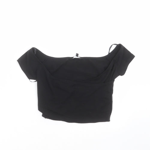 New Look Womens Black   Cropped T-Shirt Size 8