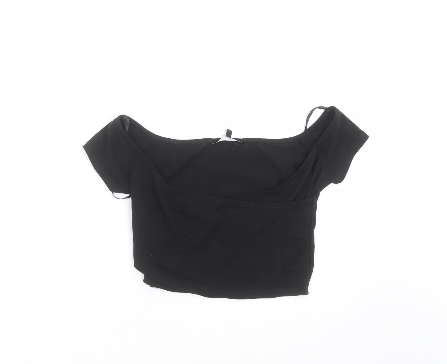 New Look Womens Black   Cropped T-Shirt Size 8