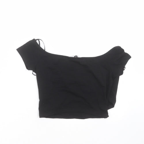 New Look Womens Black   Cropped T-Shirt Size 8