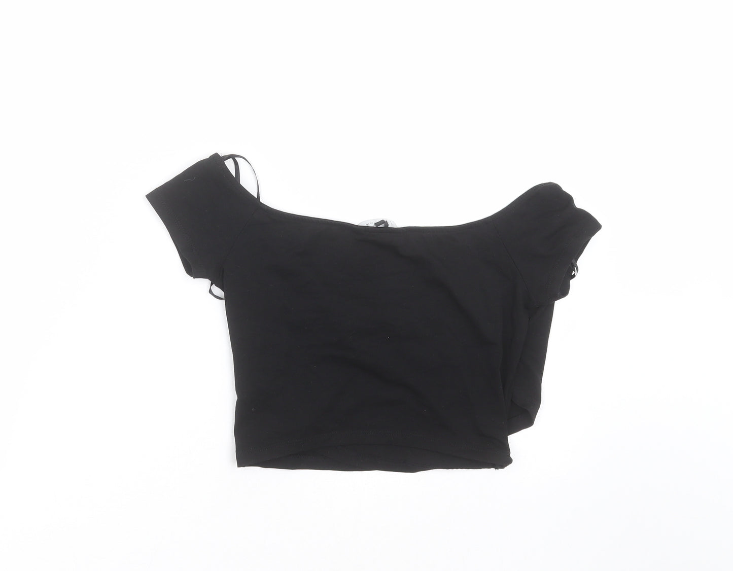 New Look Womens Black   Cropped T-Shirt Size 8