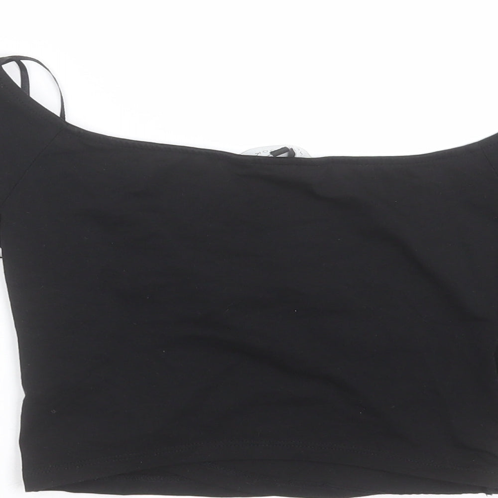 New Look Womens Black   Cropped T-Shirt Size 8