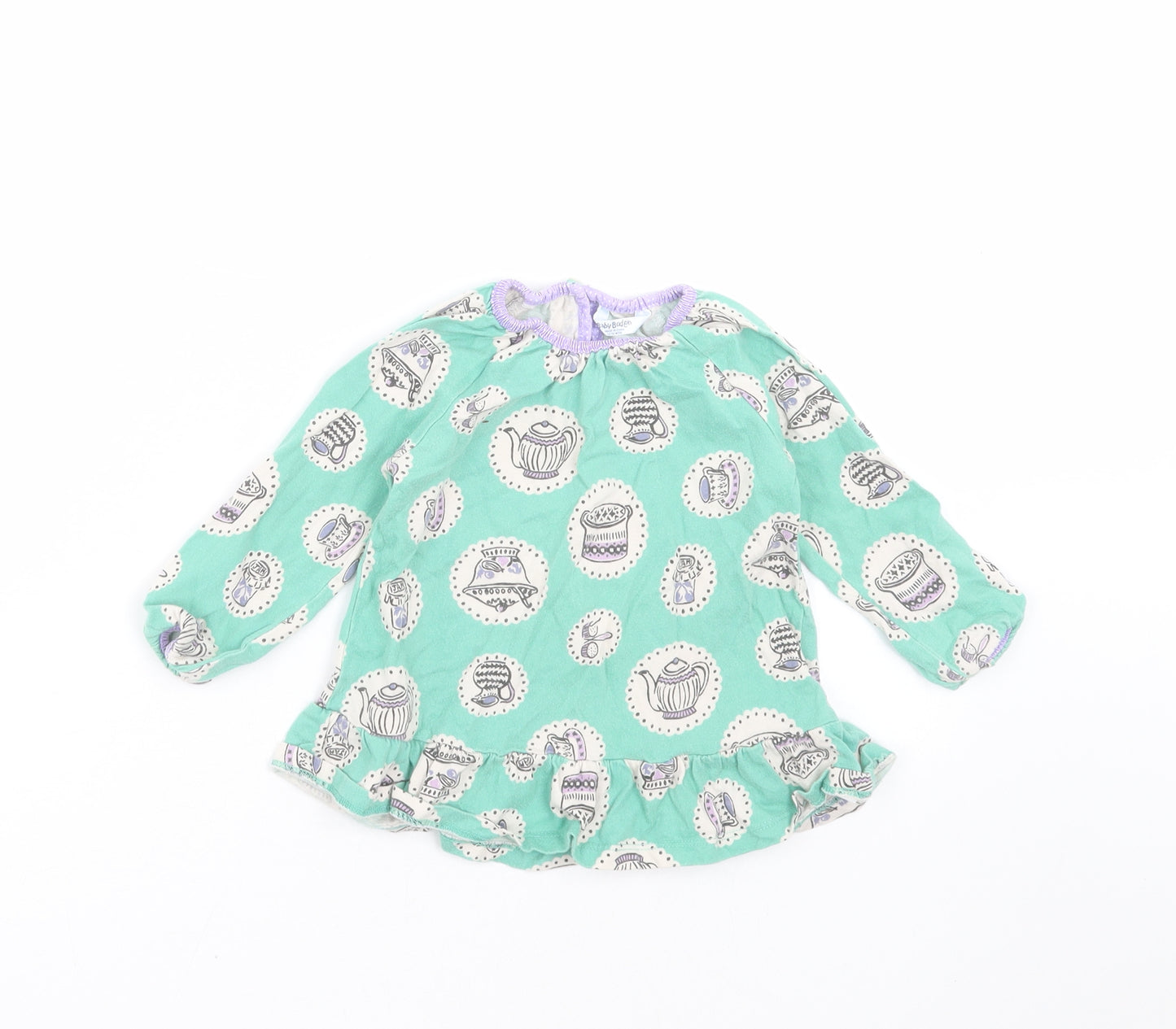 Baby Boden Girls Green   Basic T-Shirt Size 12-18 Months  - tea and cakes