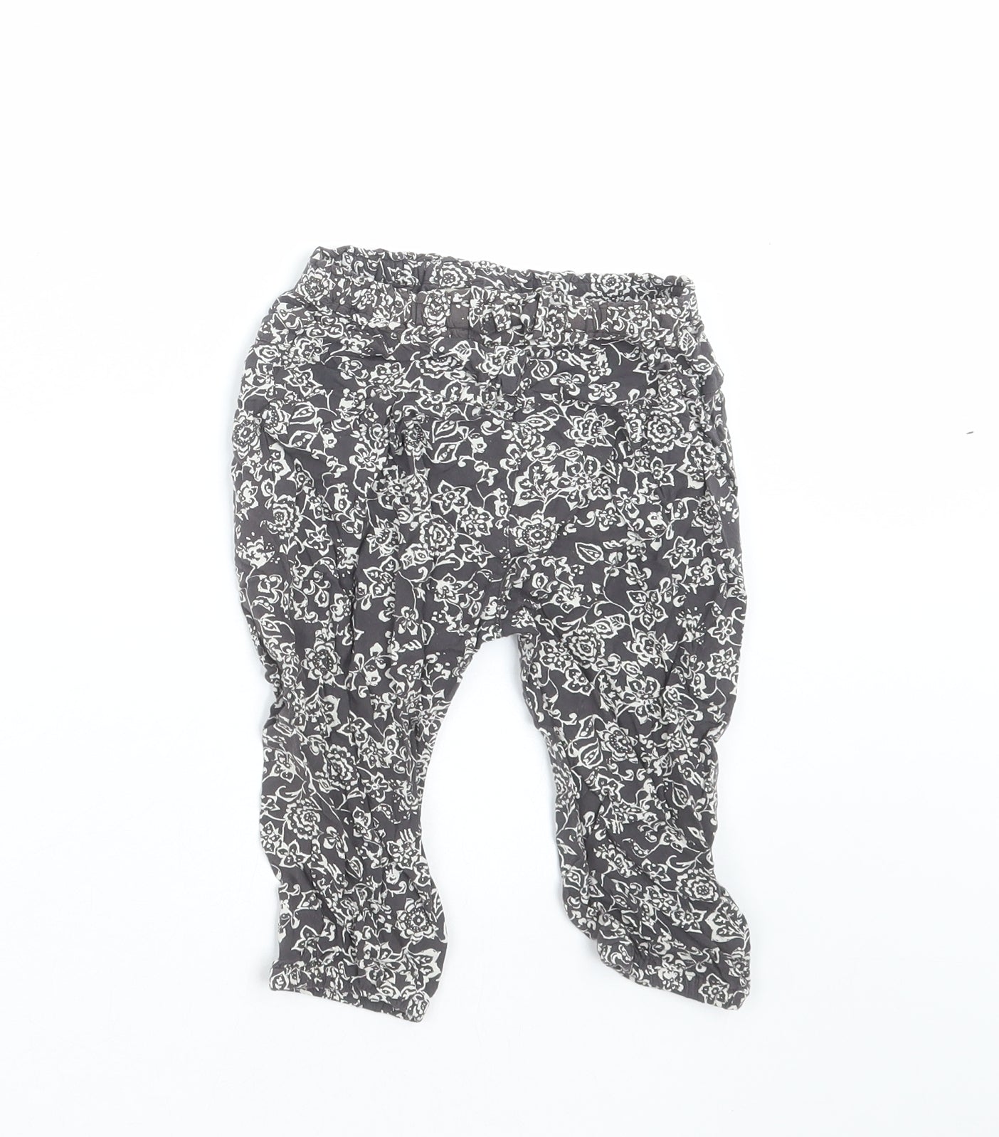 NEXT Girls Grey Floral   Trousers Size 12-18 Months
