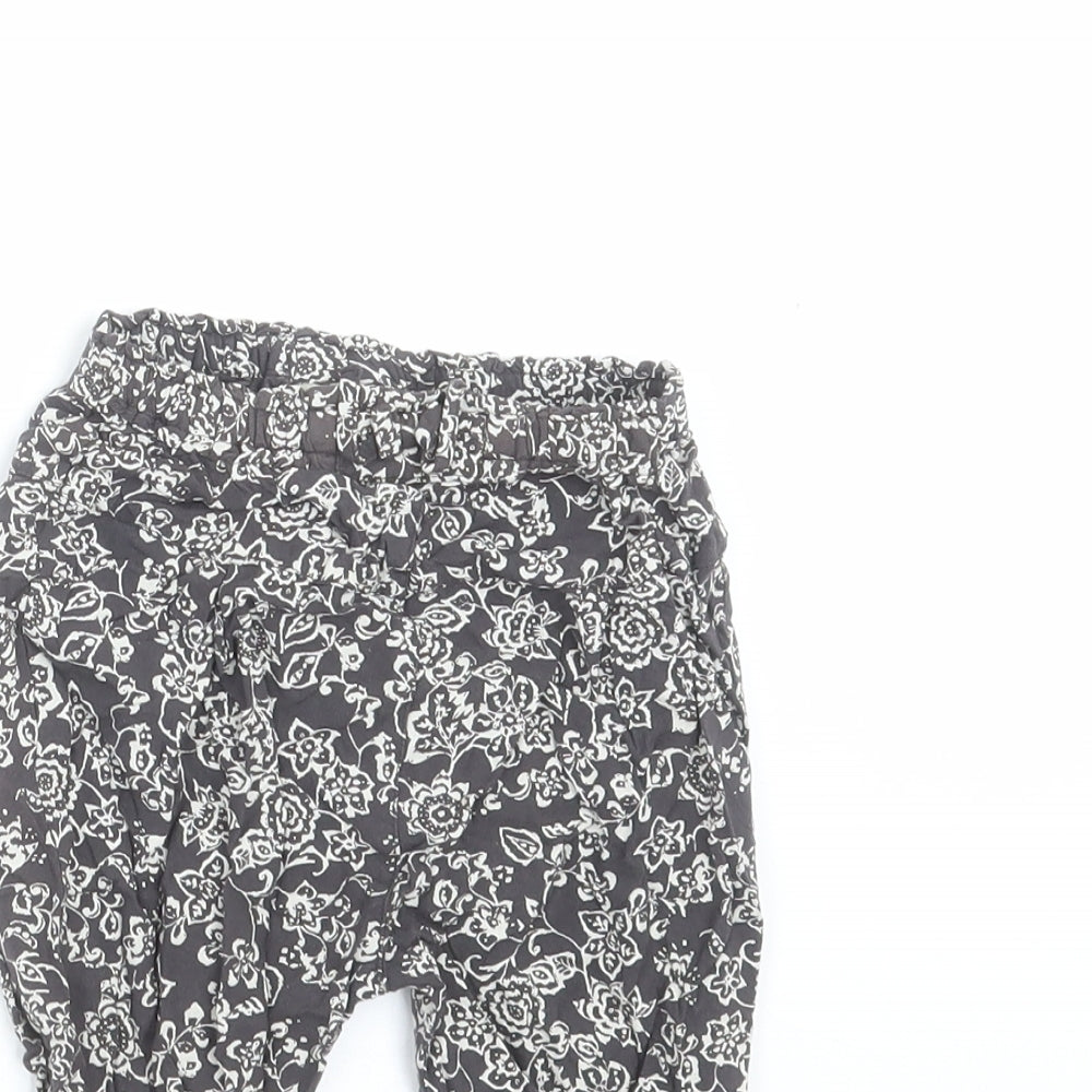 NEXT Girls Grey Floral   Trousers Size 12-18 Months