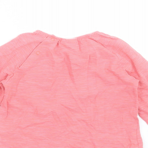 NEXT Girls Pink Striped  Basic T-Shirt Size 9-12 Months
