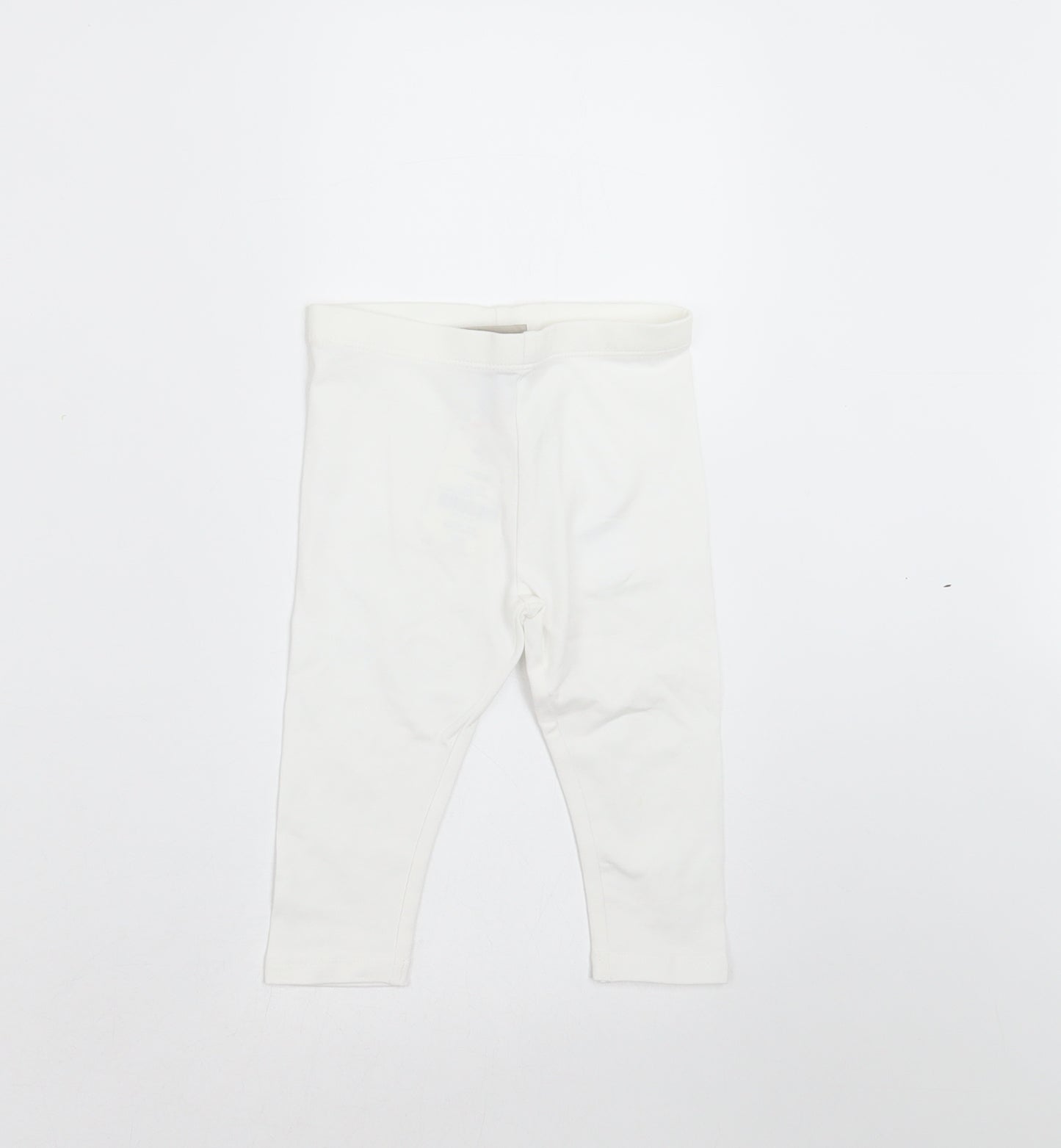 NEXT Girls White    Trousers Size 9-12 Months  - leggings