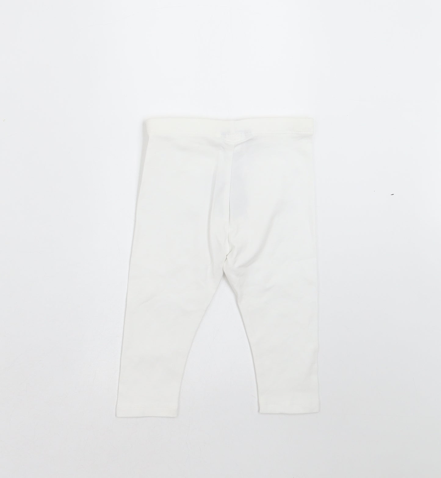 NEXT Girls White    Trousers Size 9-12 Months  - leggings