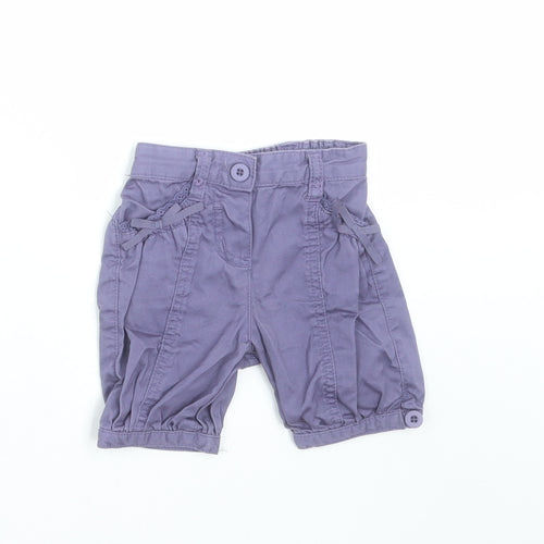Monsoon Girls Purple    Trousers Size 3-6 Months  - shorts
