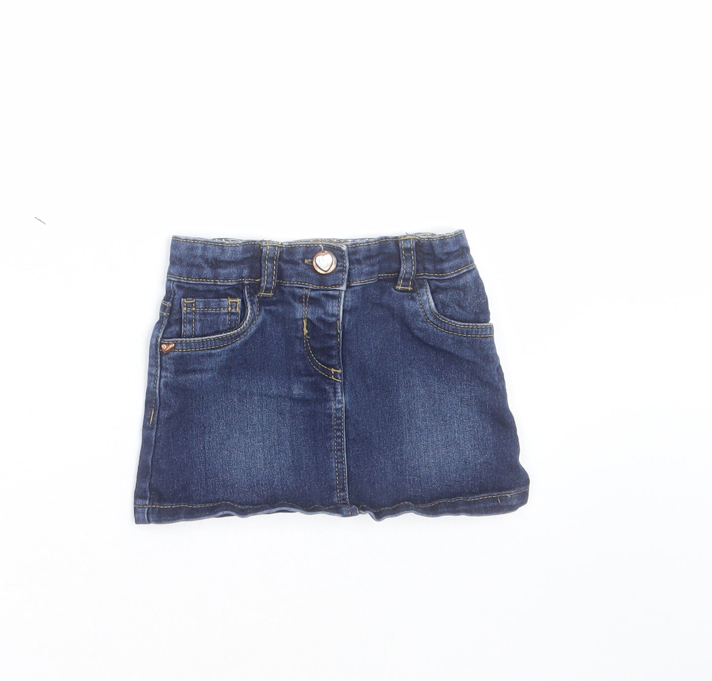 TU Girls Blue  Denim Mini Skirt Size 9-12 Months