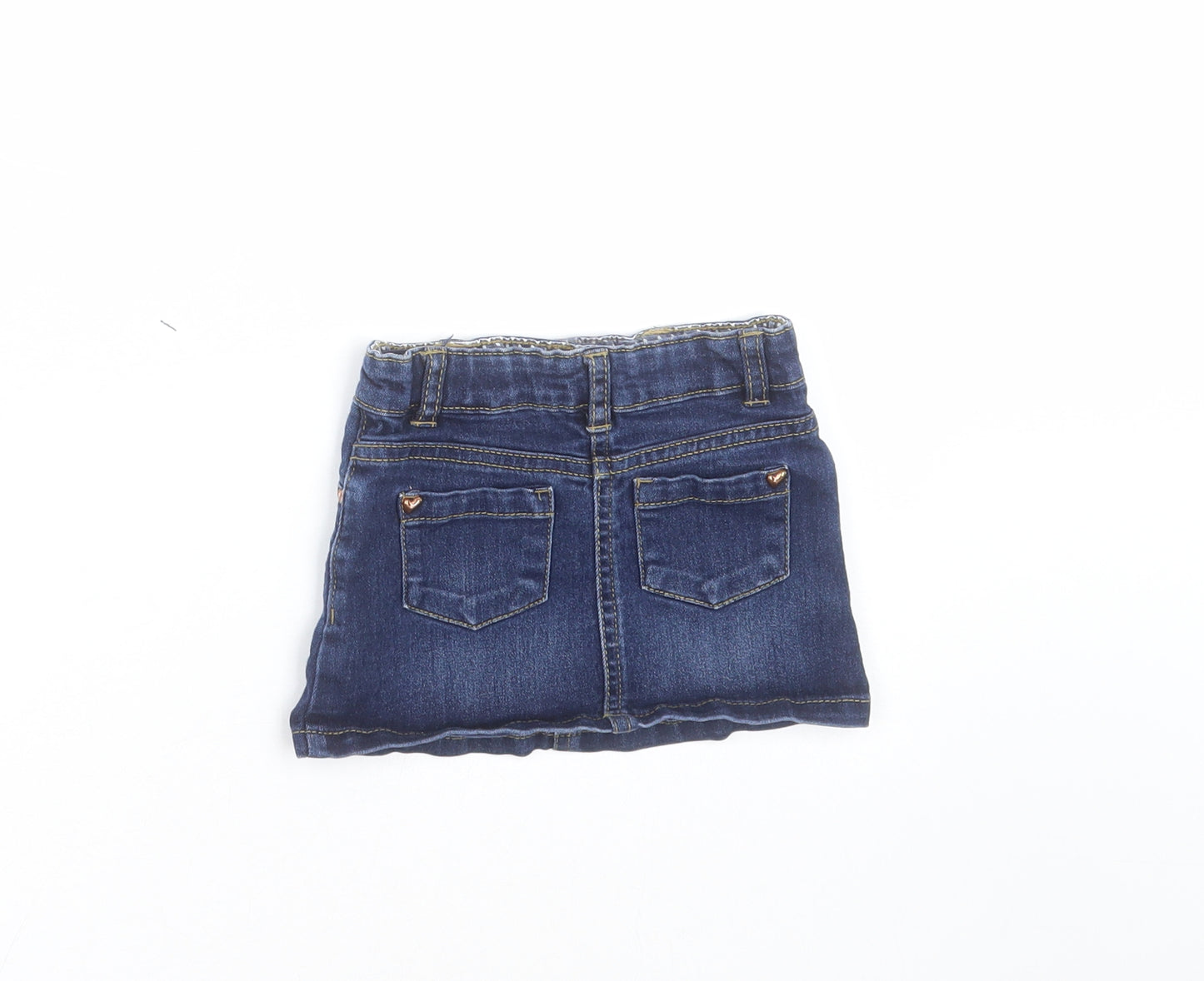 TU Girls Blue  Denim Mini Skirt Size 9-12 Months