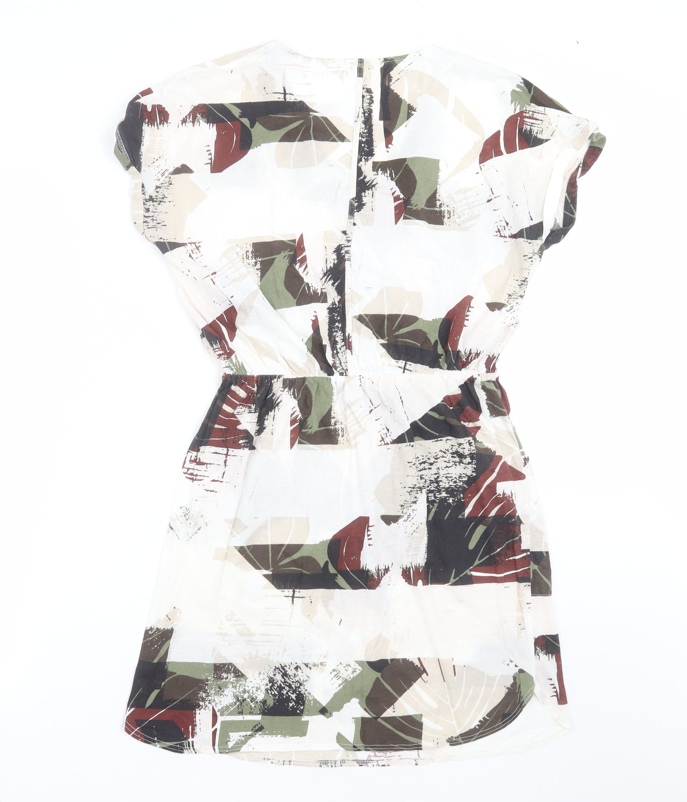 NEXT Womens Ivory Geometric  T-Shirt Dress  Size 10