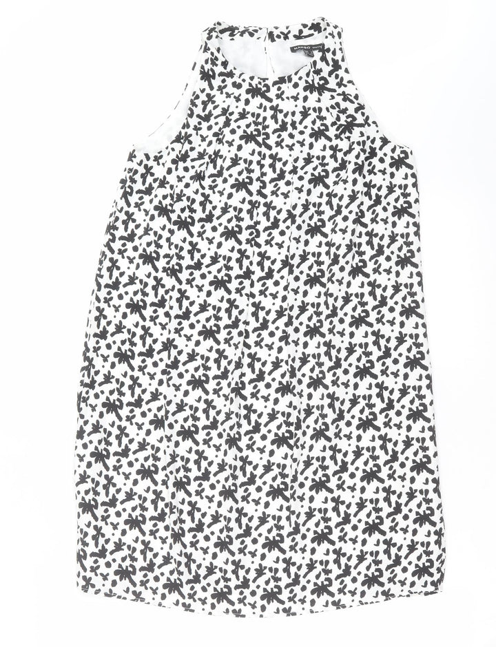 Mango Womens White Geometric Shift Size S