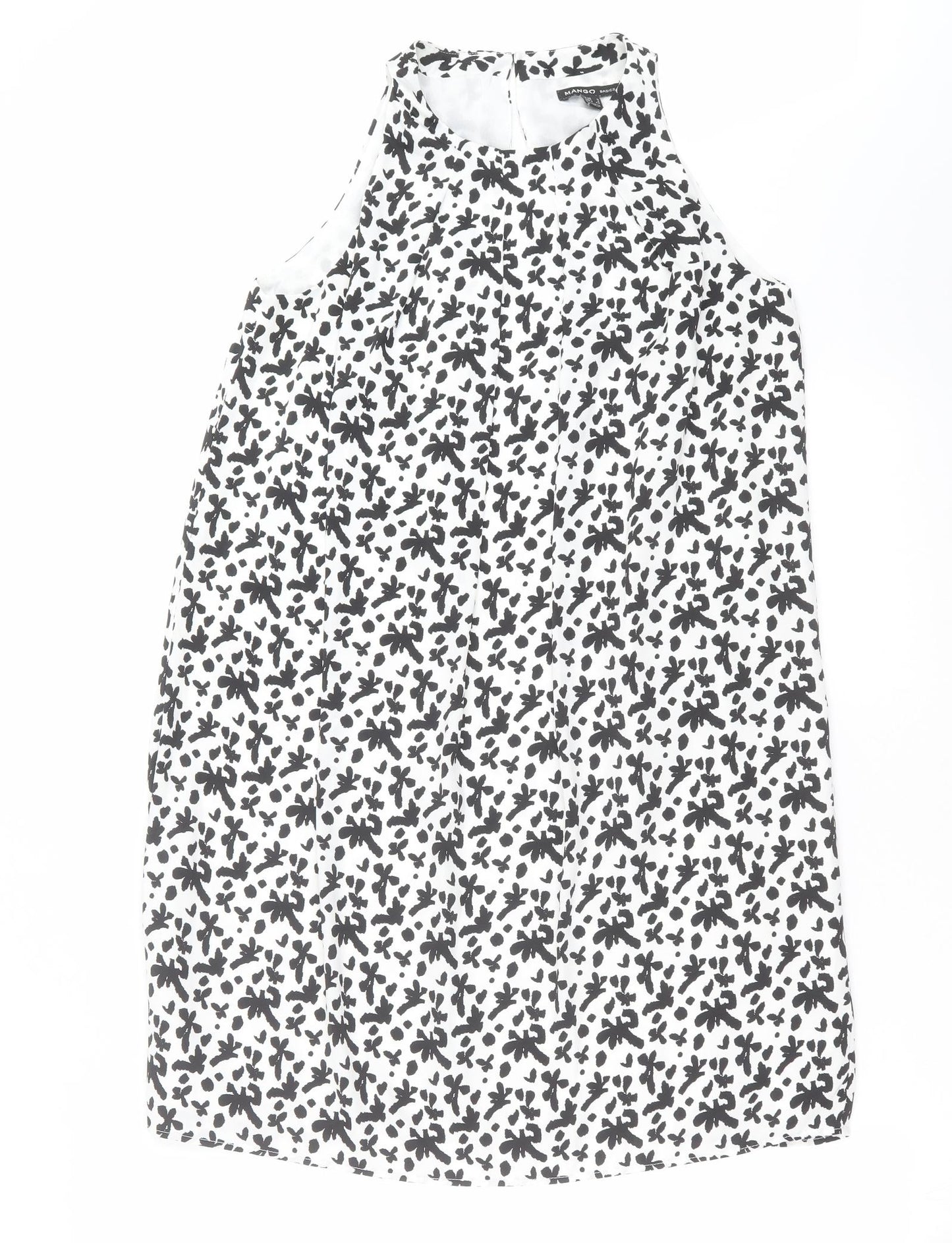 Mango Womens White Geometric  Shift  Size S
