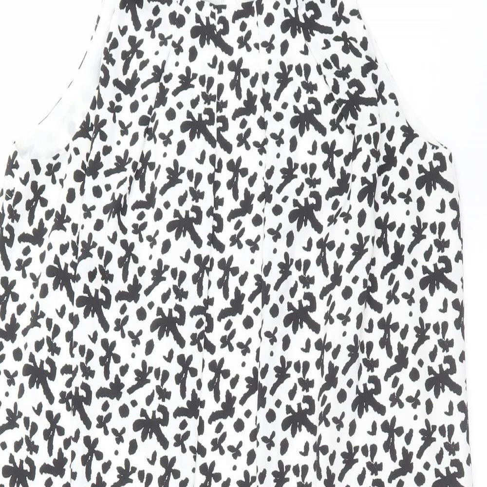 Mango Womens White Geometric  Shift  Size S