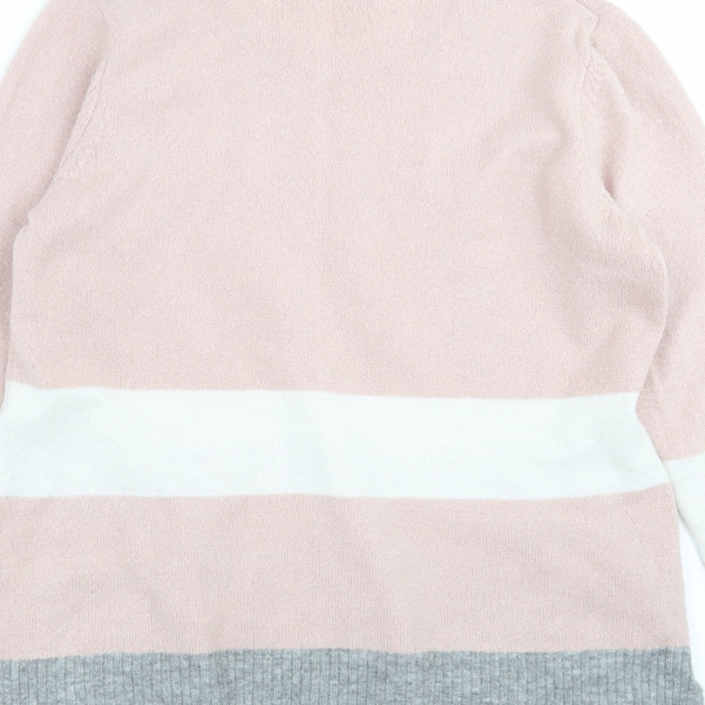 Roman Womens Pink  Knit Pullover Jumper Size 10