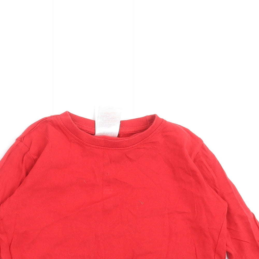 Urban Rascals Boys Red   Basic T-Shirt Size 4 Years