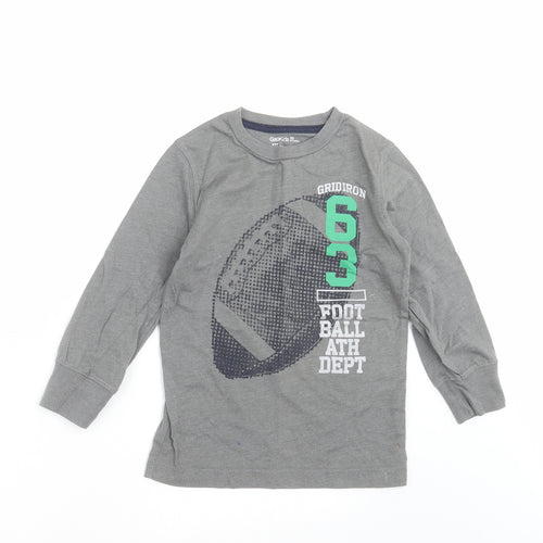 GapKids Boys Grey   Basic T-Shirt Size 4-5 Years  - football