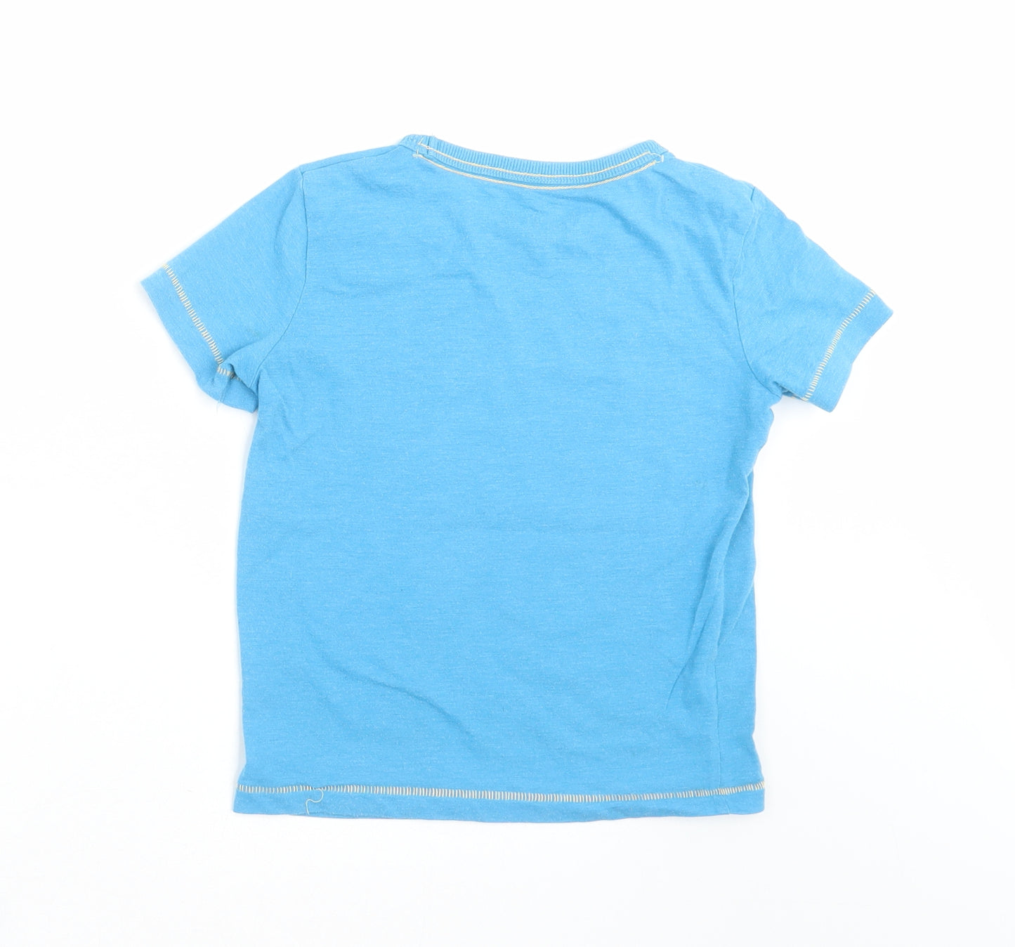 Blue Zoo Boys Blue   Basic T-Shirt Size 2-3 Years  - dinosaurs, cars