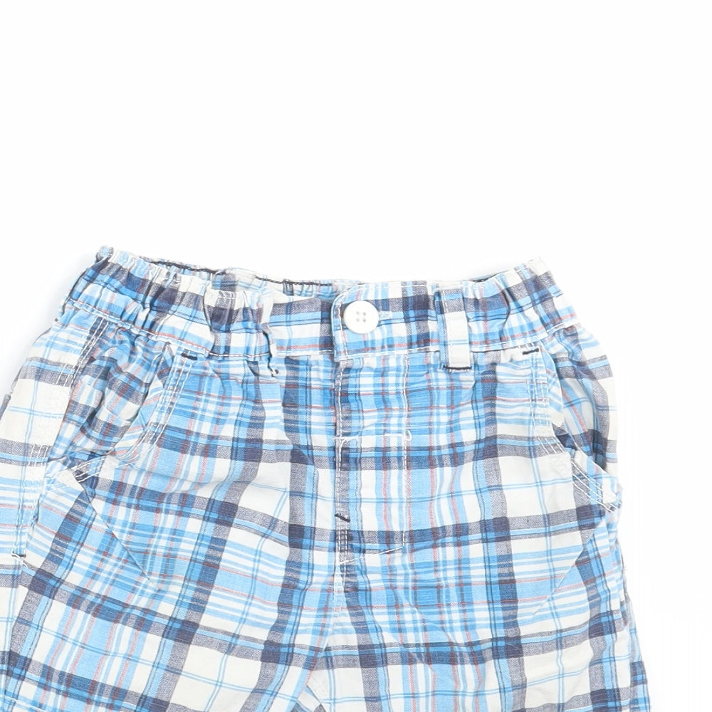 NEXT Boys Blue Plaid  Bermuda Shorts Size 7 Years