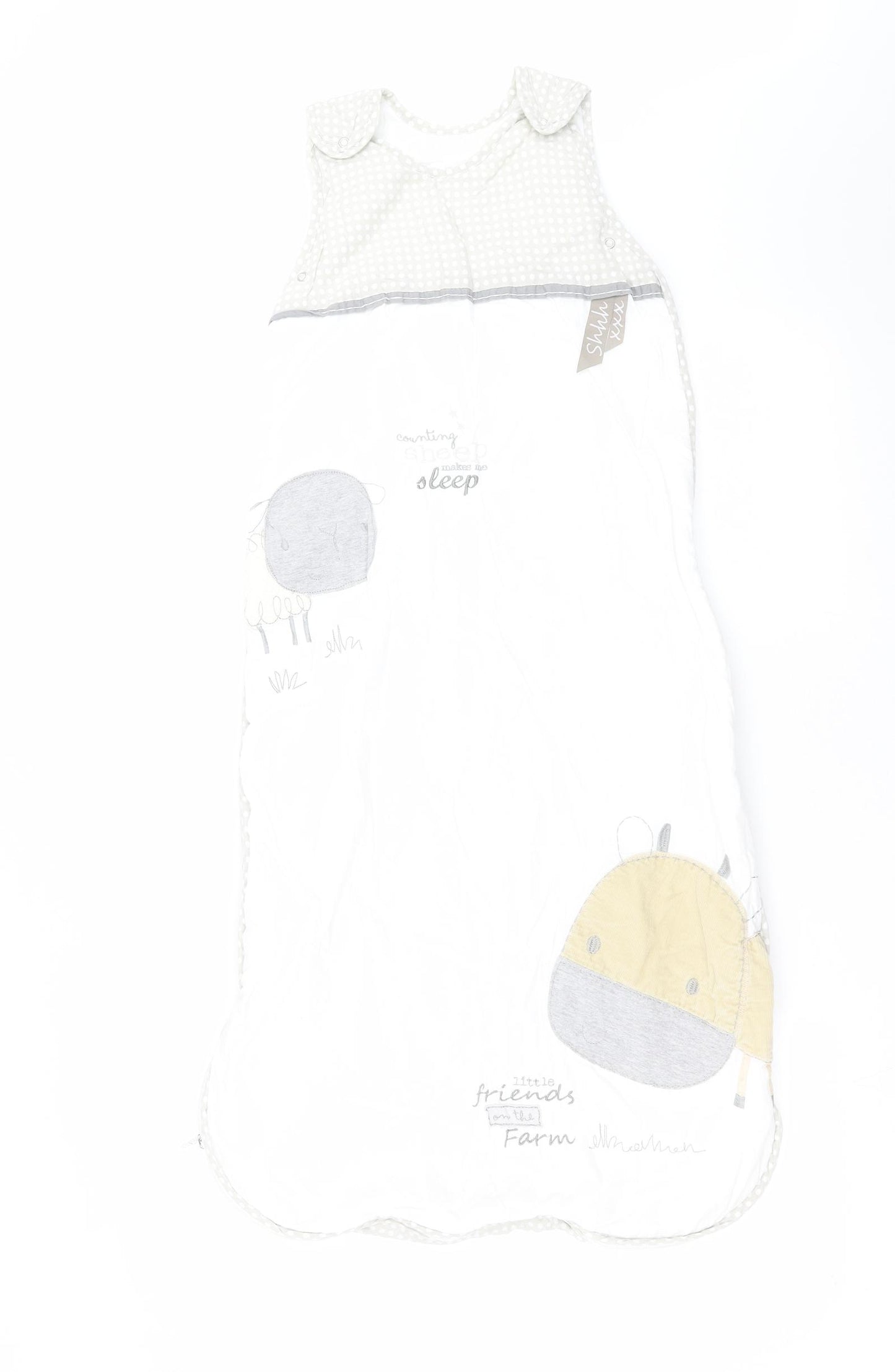 NEXT Baby White Polka Dot   One Piece Size 18-24 Months  - gro bag, 18-36 months
