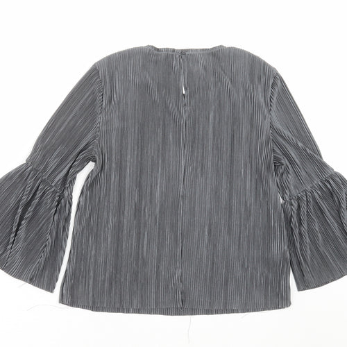Mango Womens Grey   Basic Blouse Size S  - pleated