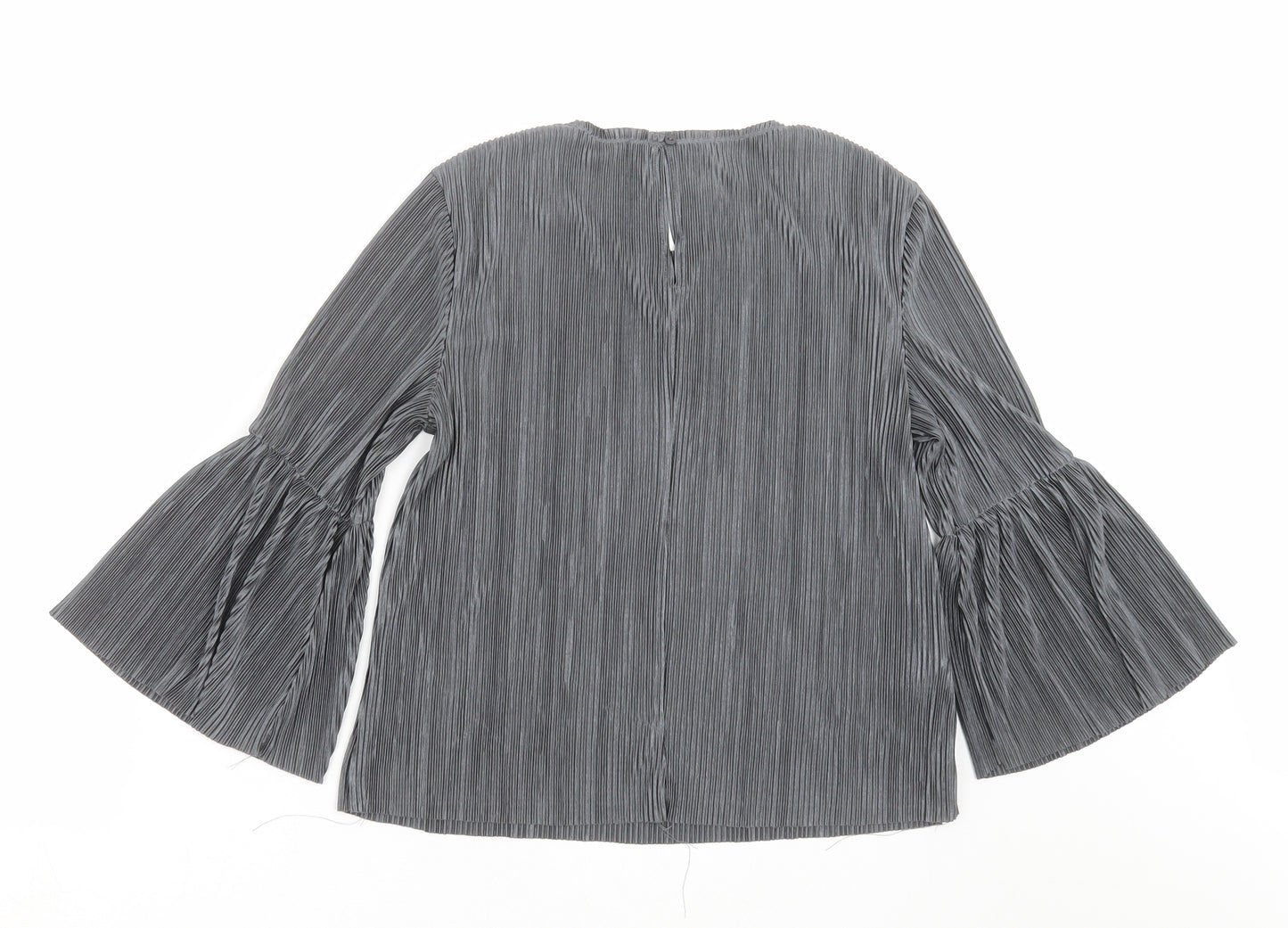 Mango Womens Grey   Basic Blouse Size S  - pleated