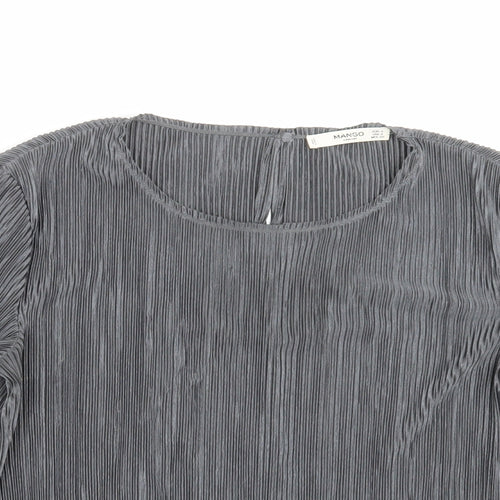 Mango Womens Grey   Basic Blouse Size S  - pleated