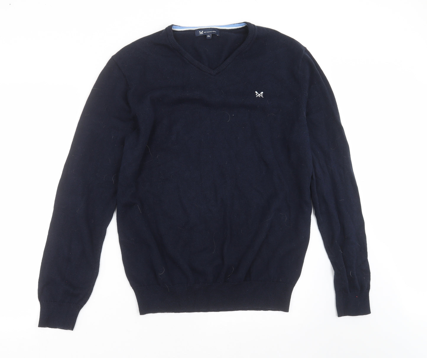 Crew Clothing Mens Blue  Knit Pullover Jumper Size XL