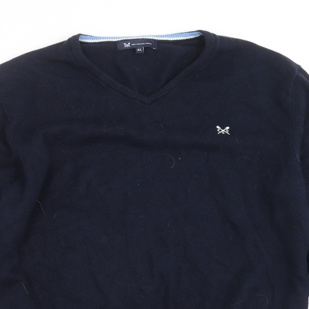 Crew Clothing Mens Blue  Knit Pullover Jumper Size XL