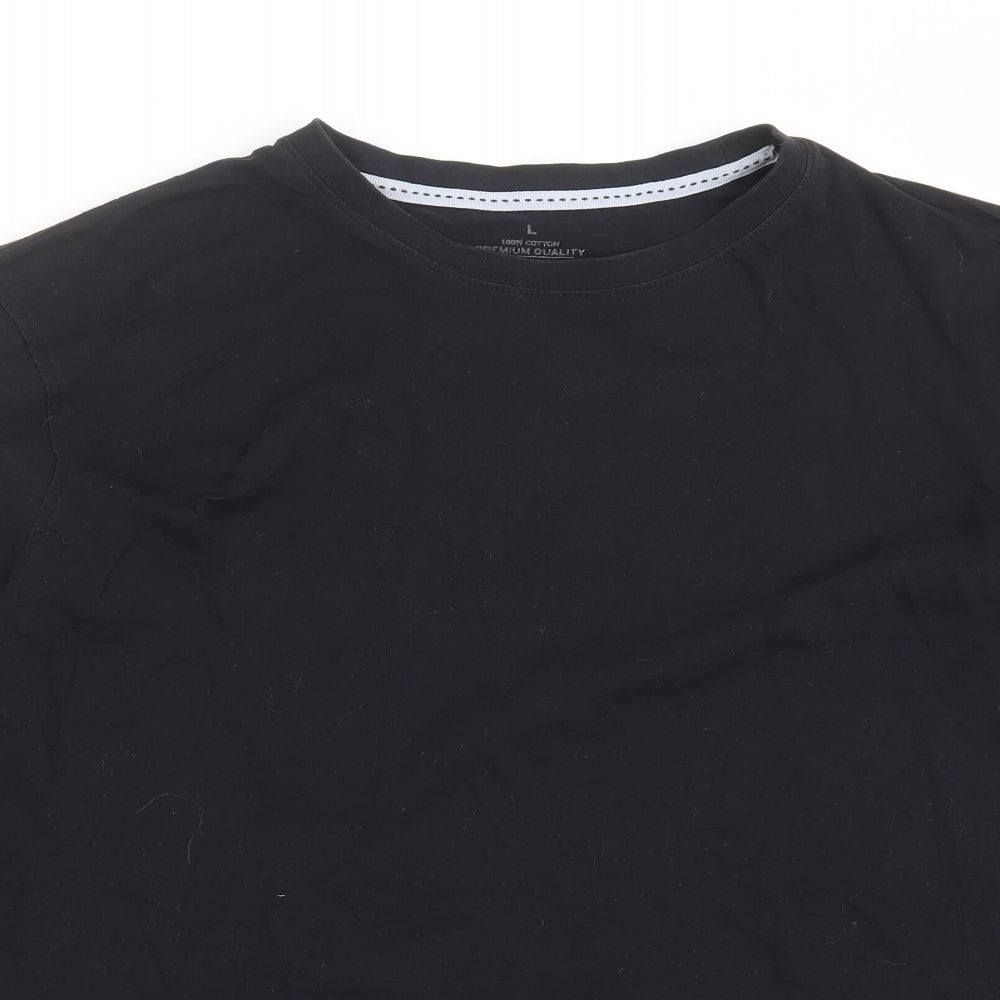 TU Mens Black    T-Shirt Size L