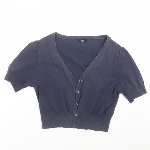 F&F Womens Blue  Knit Cardigan Jumper Size 16