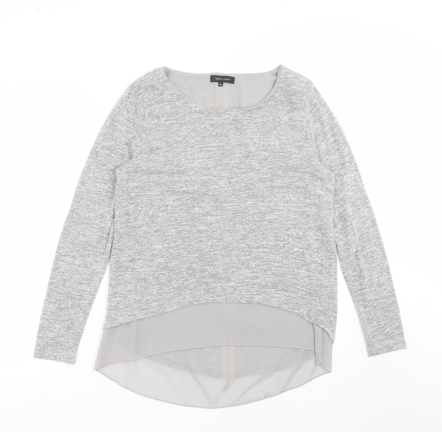 New Look Womens Grey  Knit Pullover Jumper Size M