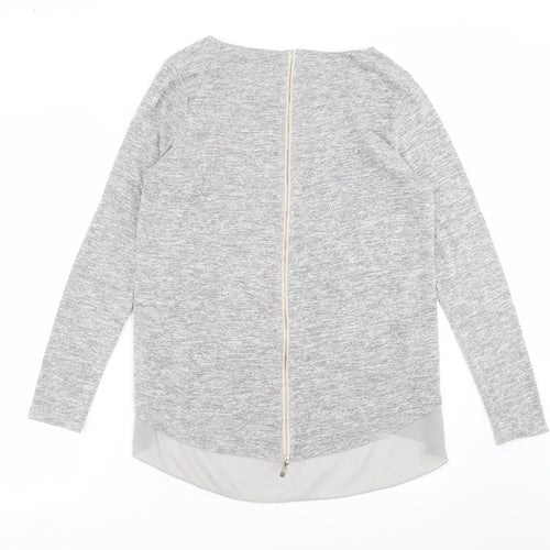 New Look Womens Grey  Knit Pullover Jumper Size M
