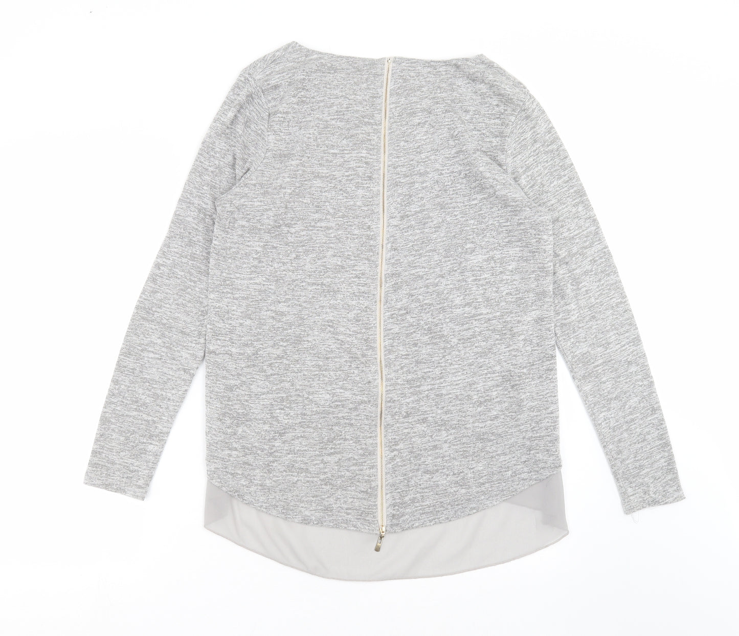 New Look Womens Grey  Knit Pullover Jumper Size M