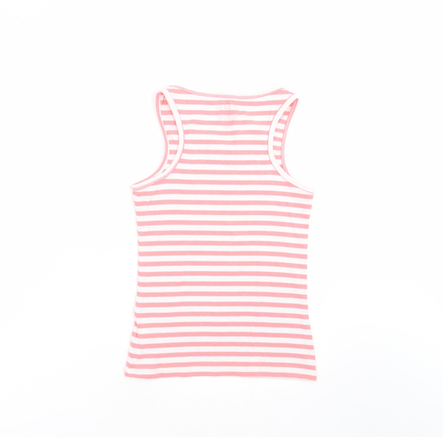 NEXT Girls Pink Striped  Basic Tank Size 12 Years