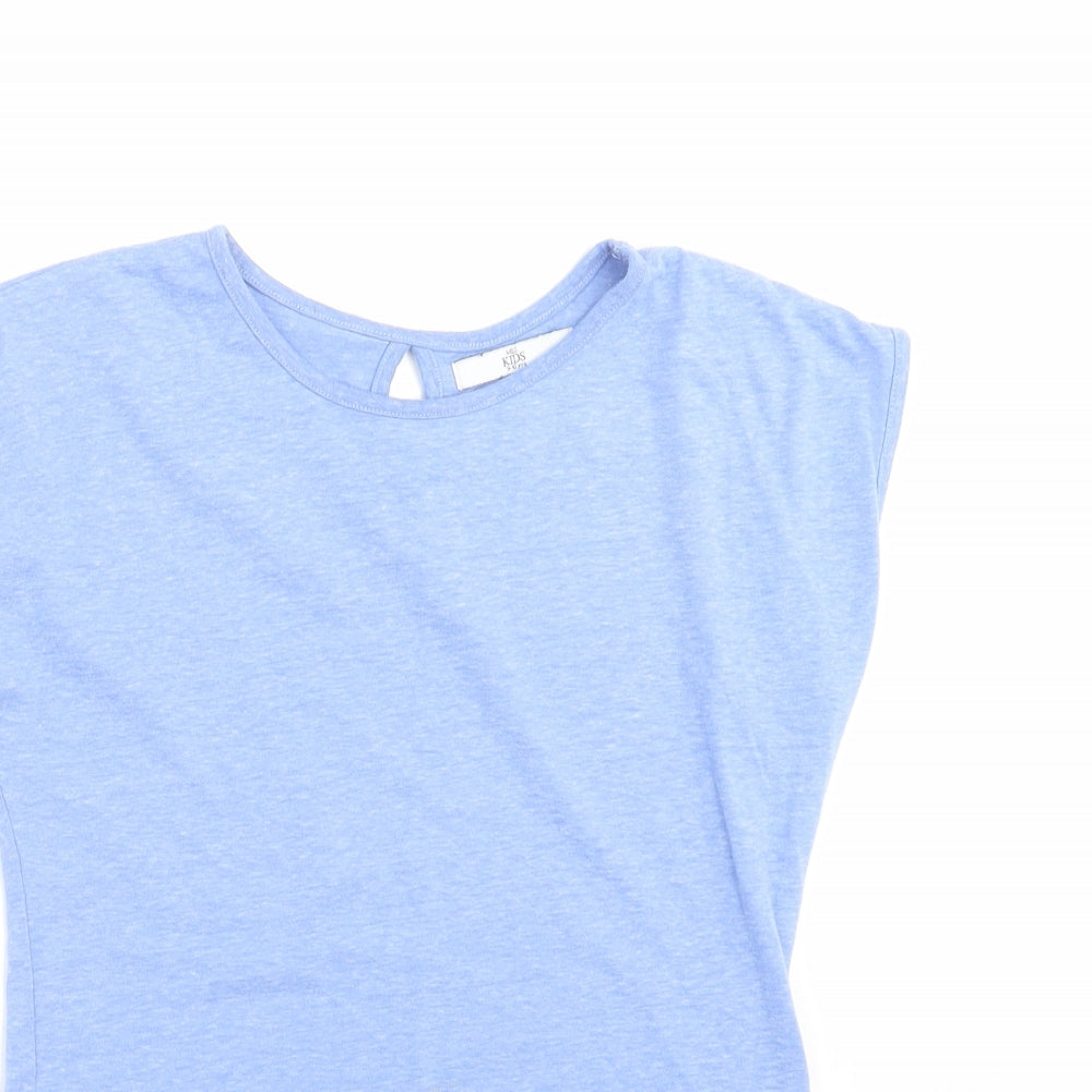 Marks and Spencer Girls Blue   Basic T-Shirt Size 9-10 Years