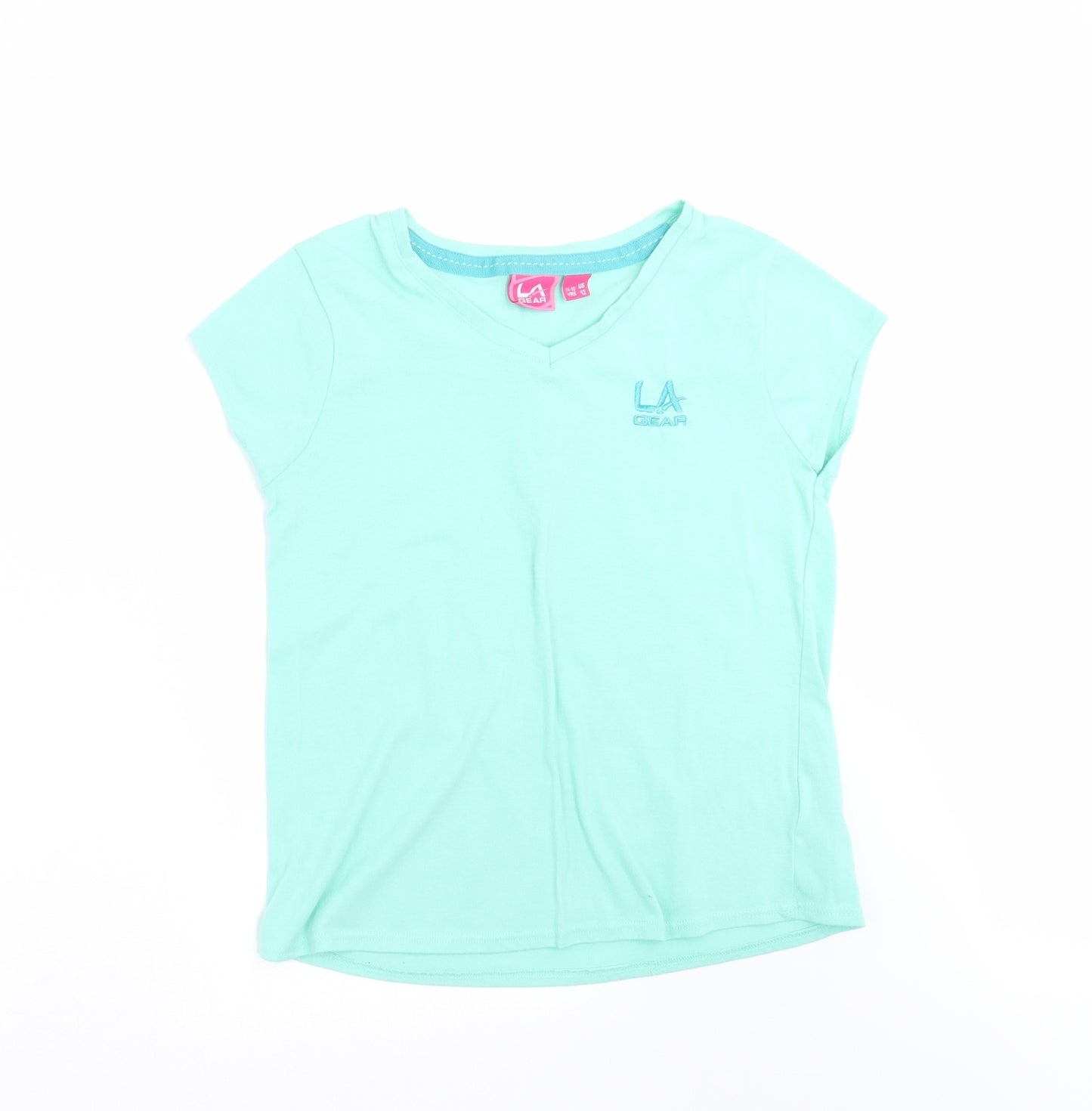 LA Gear Girls Green   Basic T-Shirt Size 11-12 Years